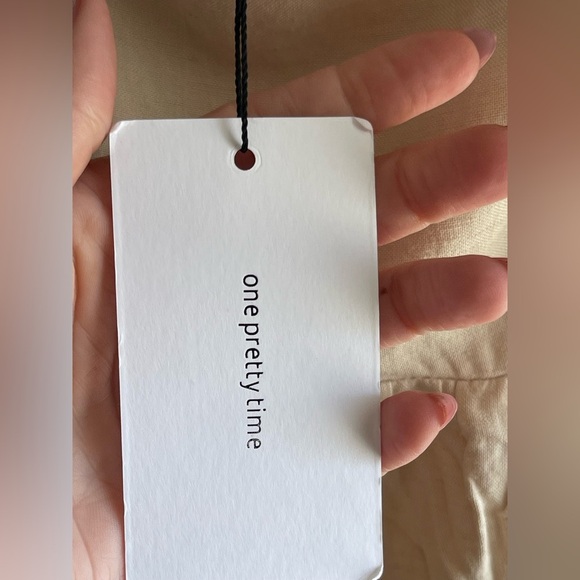 NWT O.P.T Beige River Puff Sleeve Pleated Maxi Dress - Picture 6 of 9